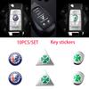 10PCS 3D Aluminum Sportiva Logo Car Key Remote Shell Decal Key Small Sticker For Giulia 159 Sportiva Auto Accessories IW7