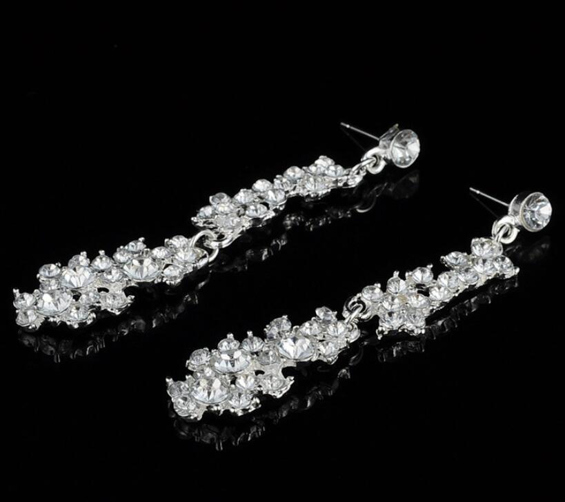 Alloy Bridal Necklace & Earrings Set - Cross-Border Bridal Accessory