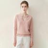 Women's 100% Pure Cashmere Notched Collar Loose Knit Sweater - Autumn/Winter Warm Pullover