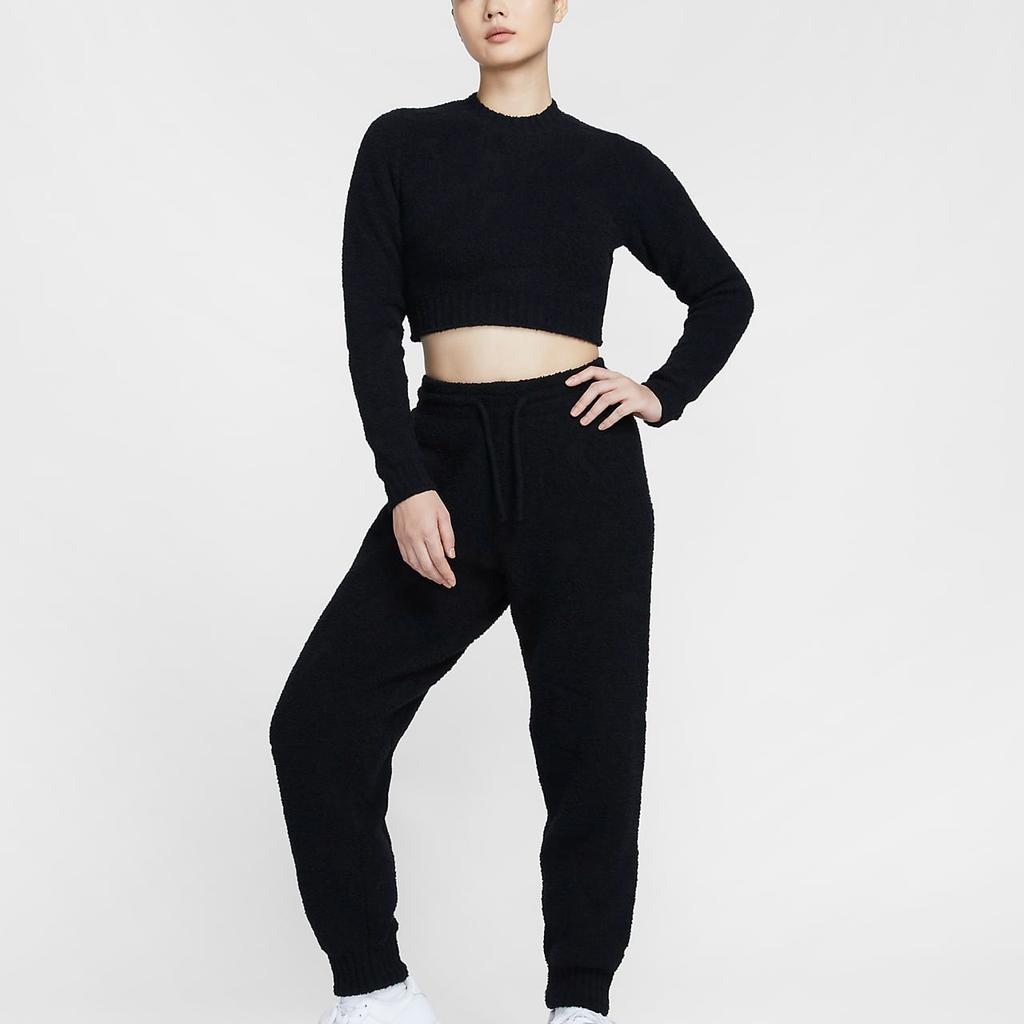 New Nike Sportswear Phoenix Cozy Bouclé Knitwear Women's Black FZ1717-010
