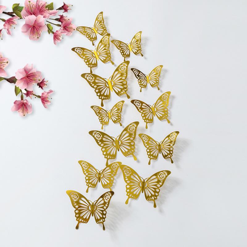3D Realistic Double-Layer Butterfly Wall Stickers for Home Décor