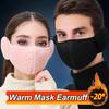 Warm Face Mask With Earmuffs Windproof Ear Protection Mask Unisex Outdoor Sport Riding Thermal Masks Thickened Winter Earmuff