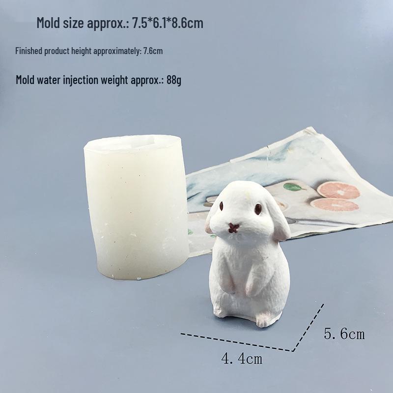 Rabbit Silicone Mold, Panda Plaster Ornament, Epoxy Resin & Chocolate Mousse Cake DIY Mold