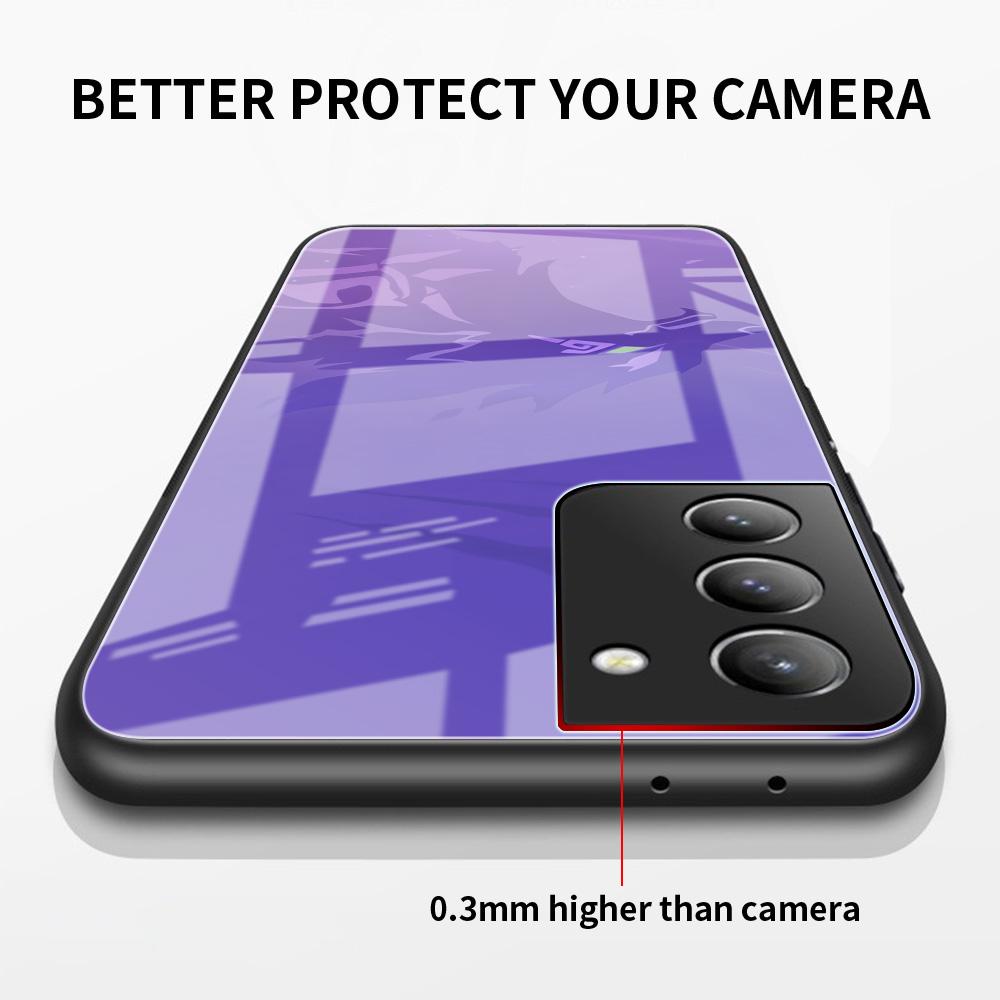 Modische Glashülle für Samsung S20 FE S21 S10 S9 S8 Plus Handyhülle für Galaxy Note 20 Ultra 10 Lite 9 Game Genshin Impact