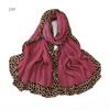 Winter Sexy Leopard Chain Viscose Scarf Wrinkle Pleated Shawls and Wraps Autumn Echarpe Pashmina Bufandas Muslim Sjaal 180*70Cm