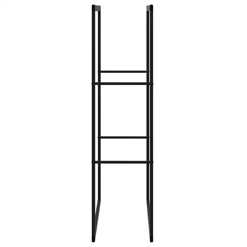 Stojak Na Drewno Opałowe Czarny 55X30X116 Cm Stalowy