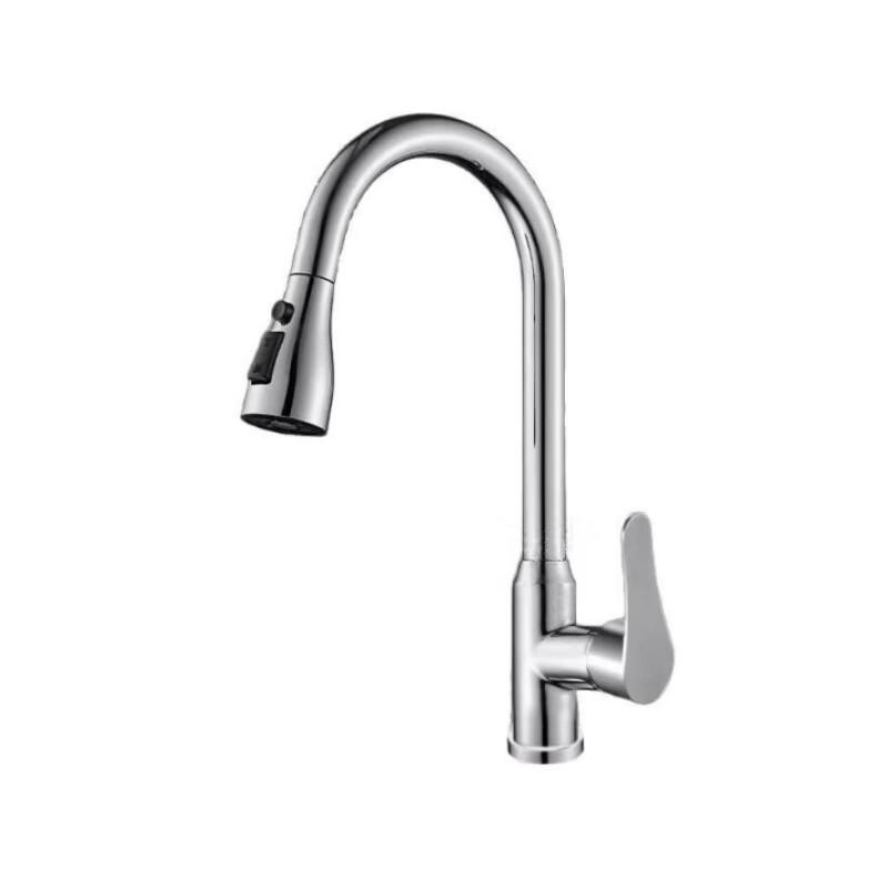 Modern Pull-Out Kitchen Faucet with Dual Spray