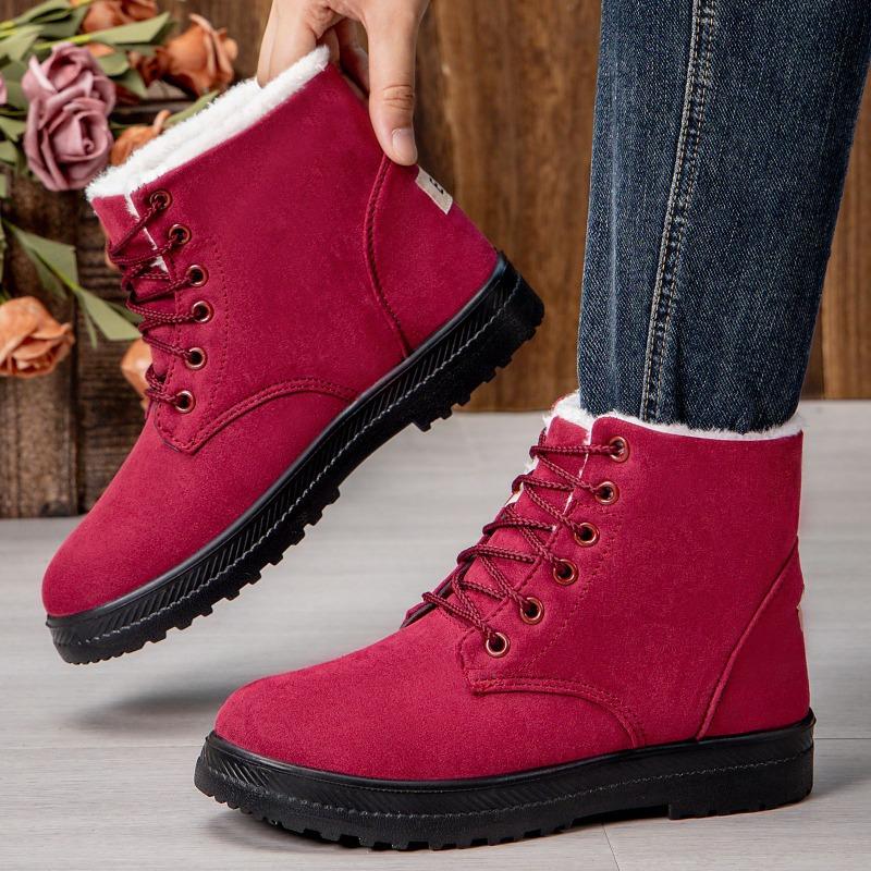 Fashion Fashionable New Women's Warm Snow Boots, Large Size, Non Slip and Comfortable. Thick Cotton Boots with Thick Plush and Thickness