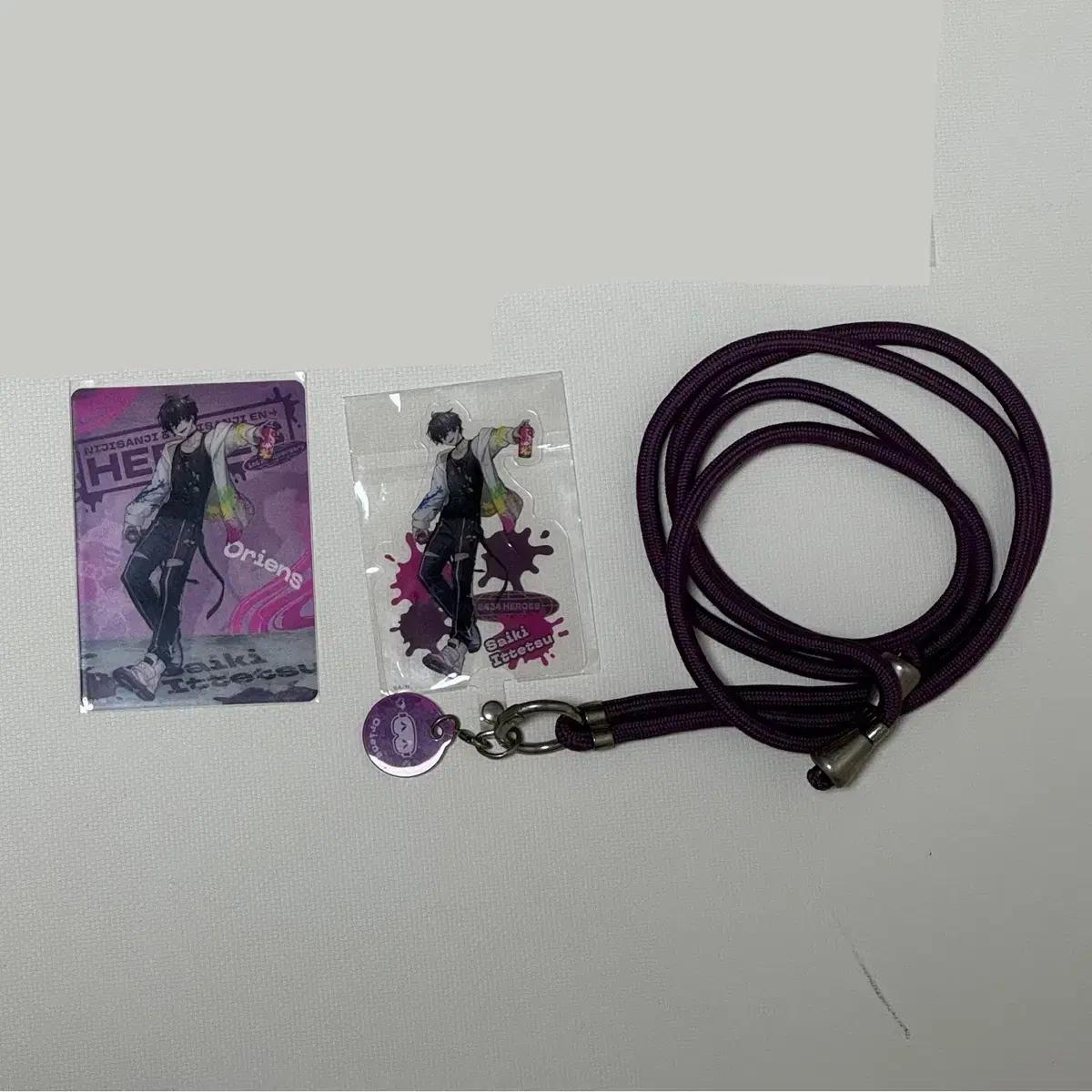 

Аварийный источник) Niji Sanji Saiki Ittetsu 2-й Предзаказ Бонус Ремешок на плечо для смартфона