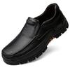 Genuine leather shoes, men's loafers, soft cowhide, men's casual shoes , men's shoes, black brown, one foot thick sole