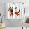 2pcs,2D plane printing Popular Curtain Panels Christmas Dachshund Reindeer Dog (4) Polyester Fabric (without rod) Holiday for