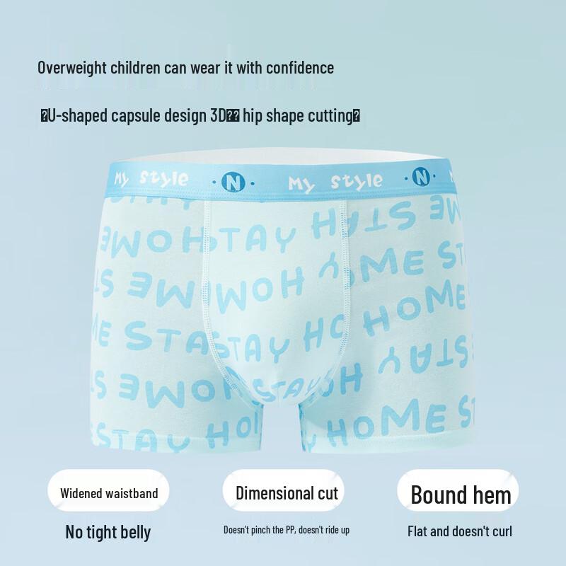 FENTENGCARE Teen Boys' Pure Cotton Boxer Briefs