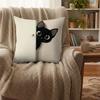 Cute Black Cat Patterns Throw Pillow Cushions Polyester pillowcase, sofa decorative cushion cov Headboard Pillow