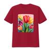 Cotton Ladies Vitality Tulip T shirt Round Neck Casual Clothing vintage Washed Slightly Stylish Soft designer clothes