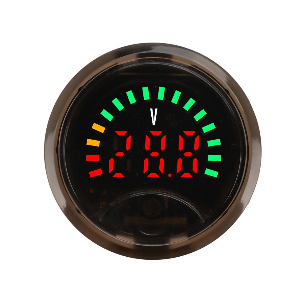 

3318 High-Precision Two-wire Circular Digital Display Voltage and Electricity Indicator with Power-off Memory Function DC 7-100V червоний