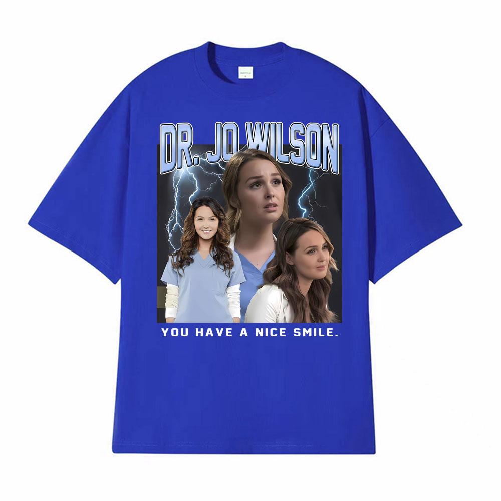 Camilla Luddington As Dr Jo Wilson Greys Anatomy Graphic Tshirt Men Women Fashion High Street Tee Shirt Casual Cotton T Shirt