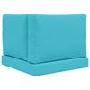 Outdoor Sofa Cushions 3 Pcs Turquoise Polyester