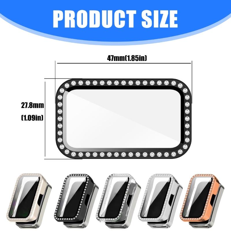 Screen Protectors Case For Band 9/8 Full Coverage PC Bumper for Smartwatch Protective Cover Case