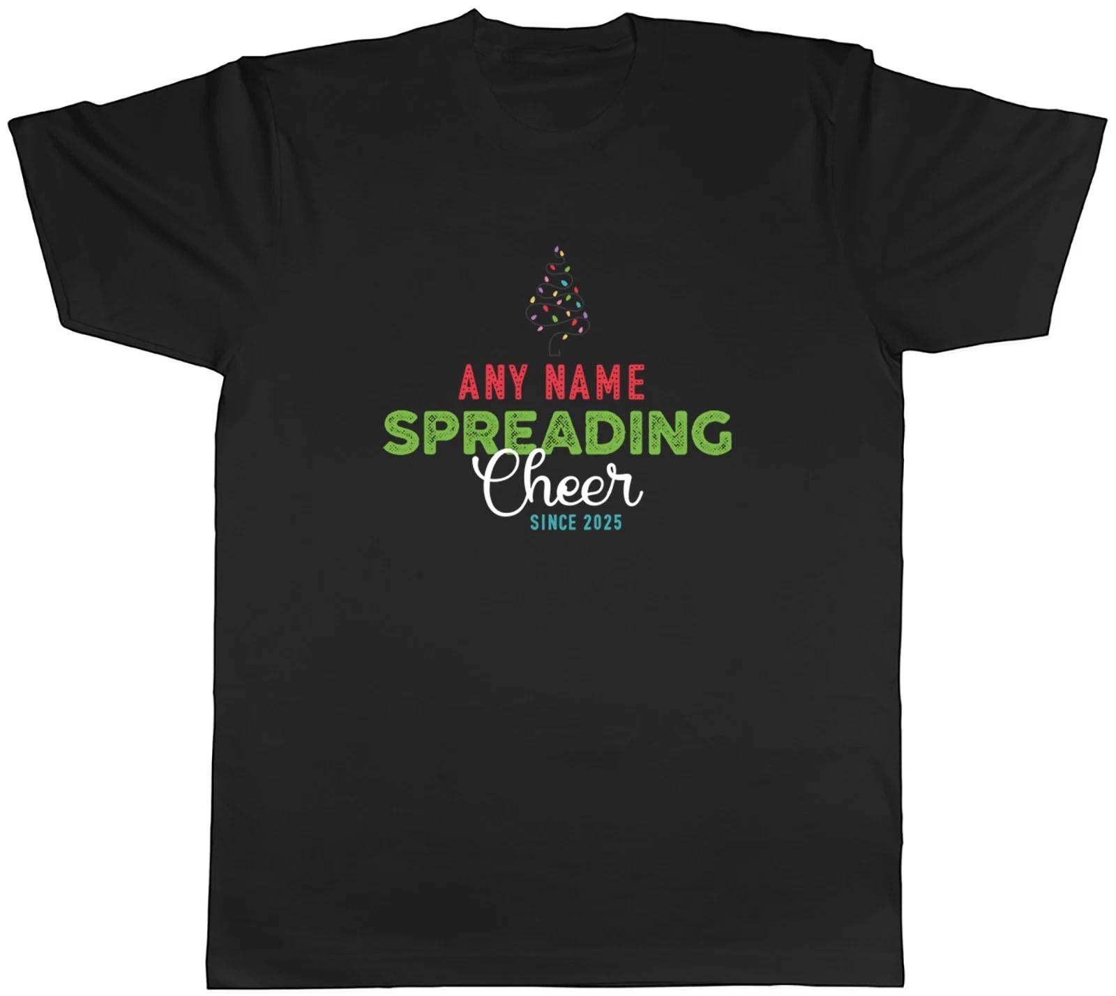 Personalised Any Name Spreading Cheer Christmas Mens T-Shirt Tee Gift Top XXXXL