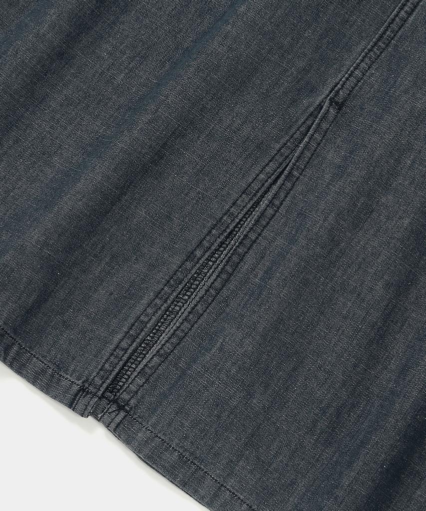 Columbia University Columbia Trajan Label Belted Denim Long Skirts Black Denim