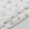 0.5m/1m Sequin Embroidered Snowflake Tree Artificial Rabbit Fur Fabric for Sewing Cushions Christmas Products Plush Craft Fabric