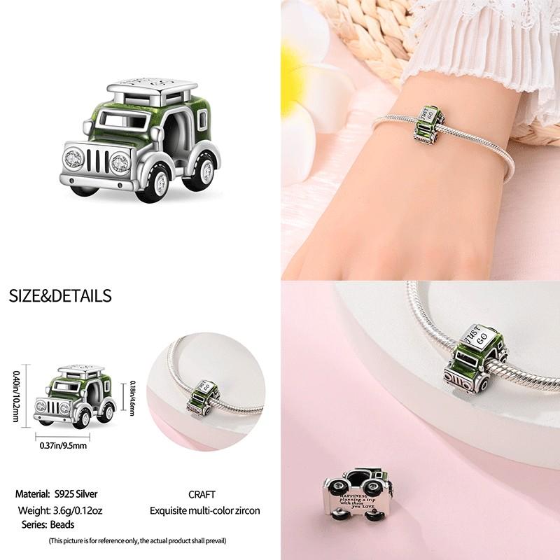 100% Copper Metal Motorcycle Bead Components Bicycle Charm Bead Components Compatible With Authentic Original Bracelet High Quality Fine Jewelry Do