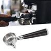 58mm Bottomless Portafilter Single Spout Stainless Steel Coffee Portafilter   Wood Handle