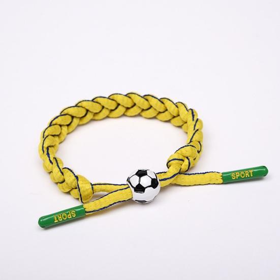 Fußball-Armbänder, verstellbares Charm-Armband, Teamspieler-Freundschaftskordel-Armbänder, Fußball-Fan-Armband für Mädchen und Jungen, Sport-Party-Geschenke