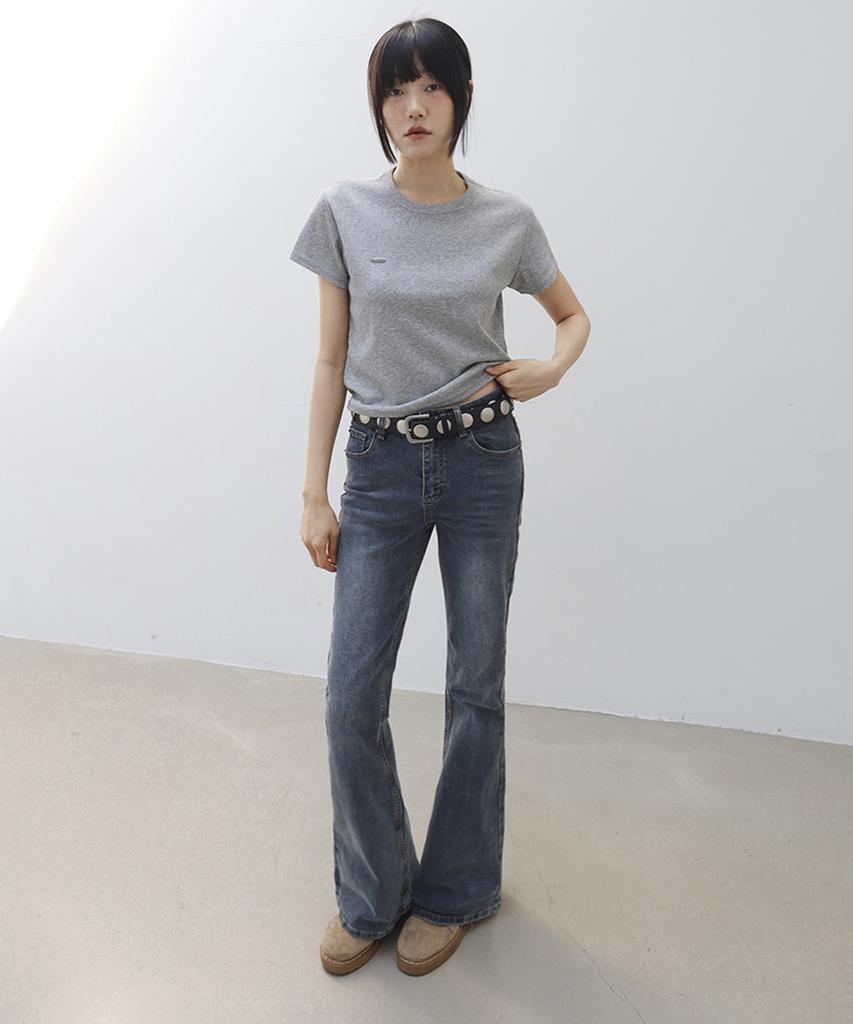 Millieonkoleu Fomi Washed Blue Stretch Bootcut Denim Pants