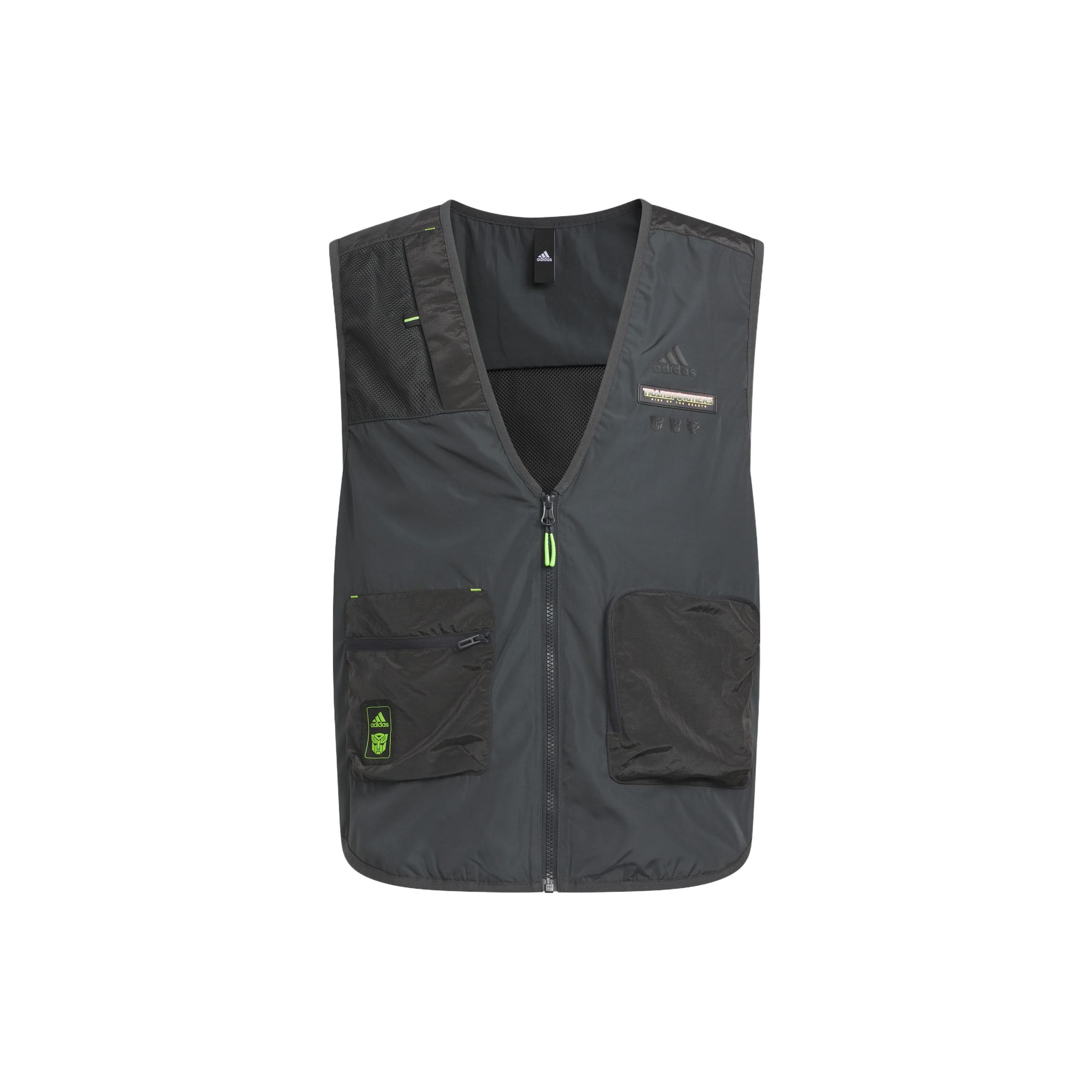 Adidas Vests Men s Carbon Black V neck Moderate Workwear IK3492 M