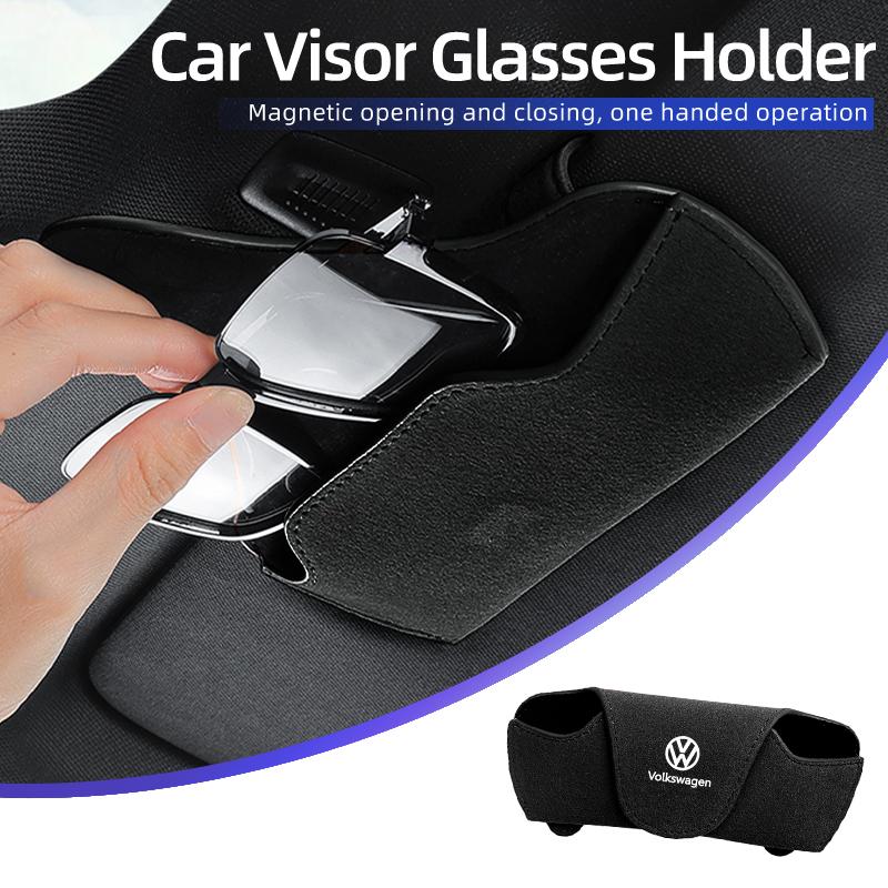 Hub Caps Car Visor Glasses Holder Clip Sunglasses Storage Case Accessories For Volkswagen VW Scirocco Jetta Beetle Golf Passat P
