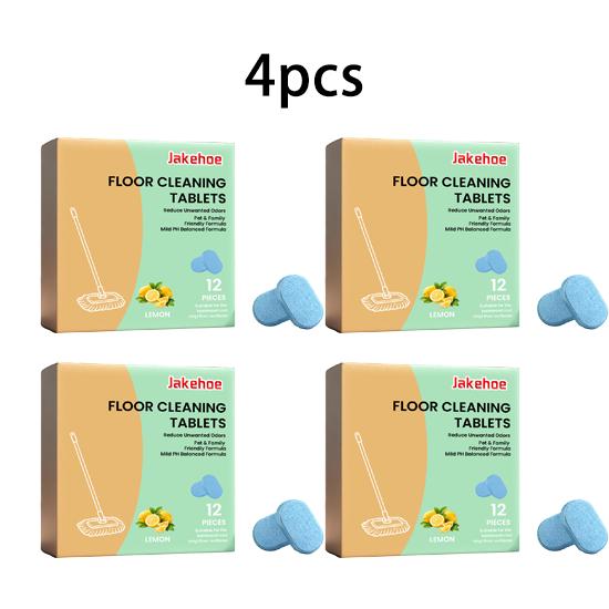 Jakehoe floor cleaning tablets decontaminate and protect the floor, fresh and fragrant, suitable for many materials 12pcs