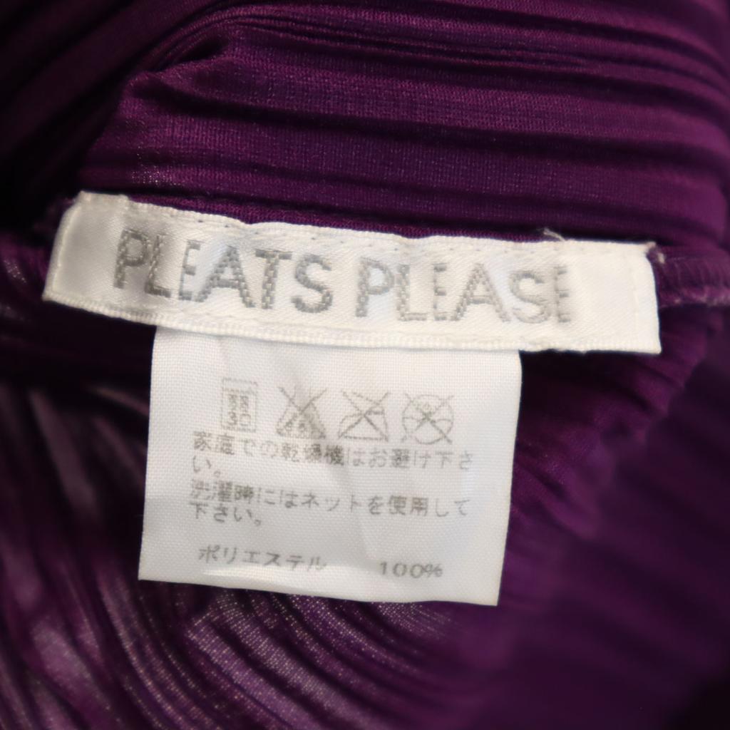PLEATS PLEASE Made In Japan Long Sleeve Pleated Cut 3 Purple Women Used