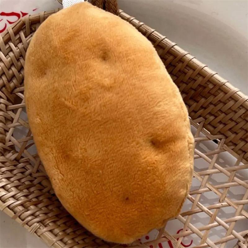 Plush Little Potato Hanging Decoration Stuffed Cartoon Vegetable Plushie Keychain Backpack Bag Pendant Ornament Birthday Gift
