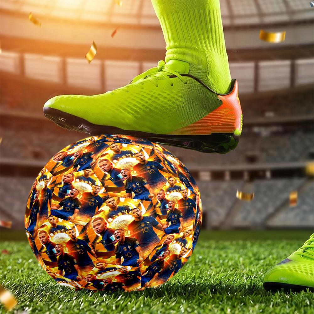Mbappé Size 5 Soccer Ball Machine Sewn Indoor Outdoor Training and Matches Sports Enthusiast Gifts Distinctive Home Decor And Party Gift