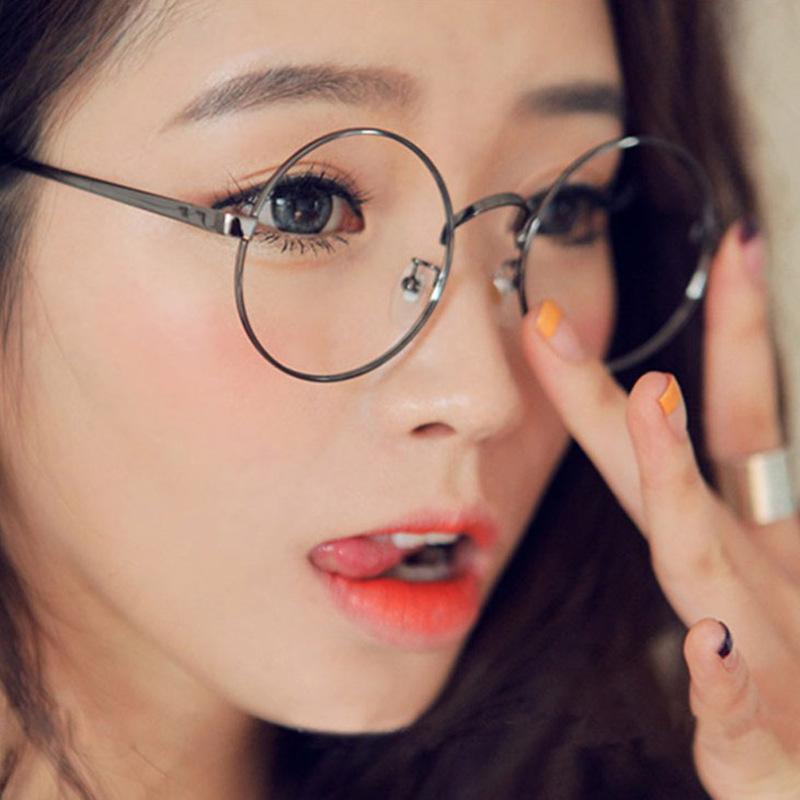 Fashion Round Shape Glasses Frames for Women Trendy Stylish Metal Frame Glasses Women High Quality Frames Woman