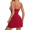 Spitzenbesatz Sexy Tiefer V Bogen Camisole Set