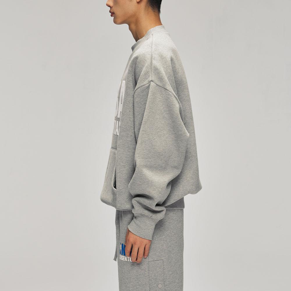 Fear of God Essentials x NBA Sports Fit Crewneck Concrete Heather Men Tops Grey 192NB256502F
