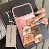 Case for iPhone 17 Pro Max 14 15 Plus XS 13 Pro 16 11 12 XR Air Back Phone Cover Cartoon Cute Capybara