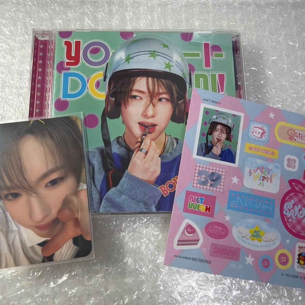 Used NCT WISH SAKUYA CD Photocard Set