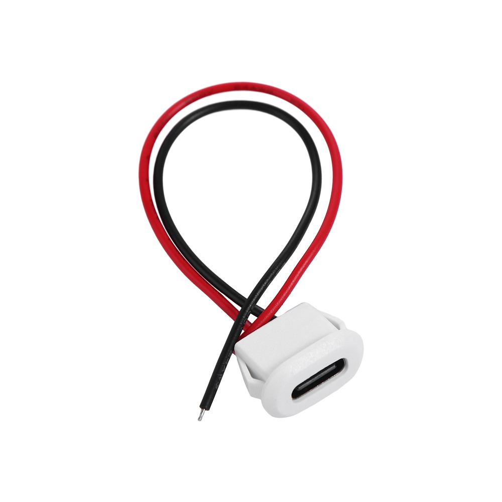 

Type-C Base Female Socket With Welding Wire Female Base 2 Pin Connector Charging Interface USB-C Connector USB-C Type белый