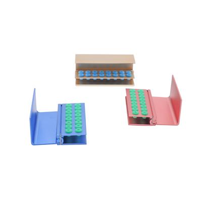 1 Stück Dental Autoklav Sterilisationskassette 16-Fächer Silikon FG/RA Bohrer Organizer Hitzebeständiger Metallblock Klinik Laborwerkzeug