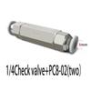Air Check Valve for 6mm/8mm/10mm OD Hose 1/4' Brass One-Way Single-Check Valve for Air Gas Compressor Pipe Fitting Adapter
