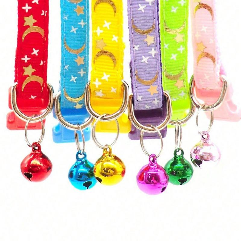1pc Star Moon Cat & Dog Collar With Reflective Buckle