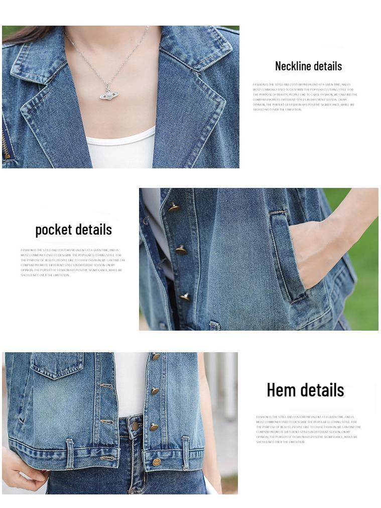 Women's Summer Denim Vest – Casual Thin Short Jacket