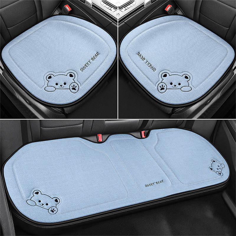 1Pcs Breathable Cartoon Bear Car Seat Cover Non-Slip Cushion for Women's Protection