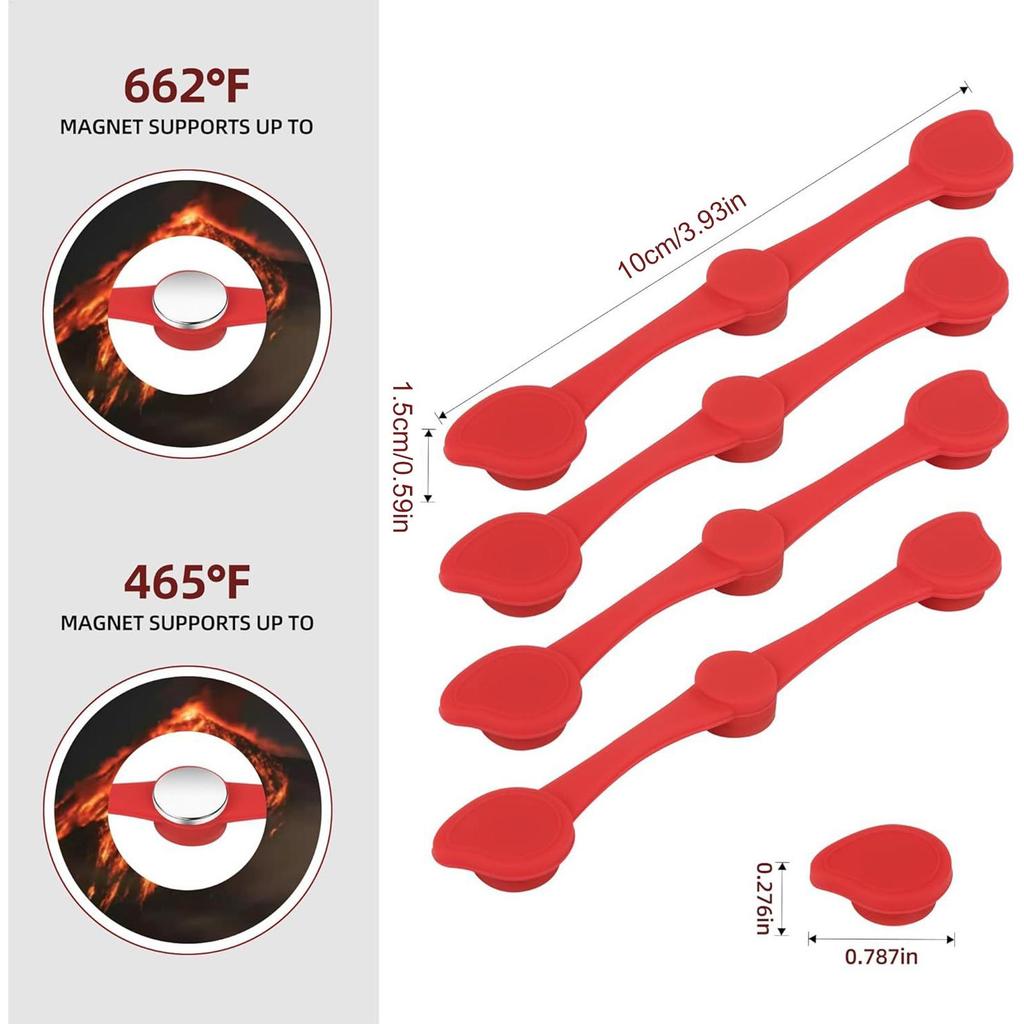 Air Fryer Magnet Silicone Buckle 12 Pieces Magnetic Silicone Buckle Safely Lock For Lunch Prep Family Dinner College Dorm Quick