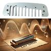 Classical Blues Harmonica 10 Holes Design Metal Texture Body Portable for Travel Performances and Music Enthusiasts