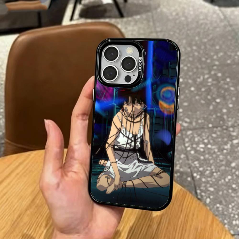S-Serial E-Experiments Lain   Phone Case For iPhone17,16,15,14,13,12,11 Plus,Pro Max Colored Silver Plated Inside Cover