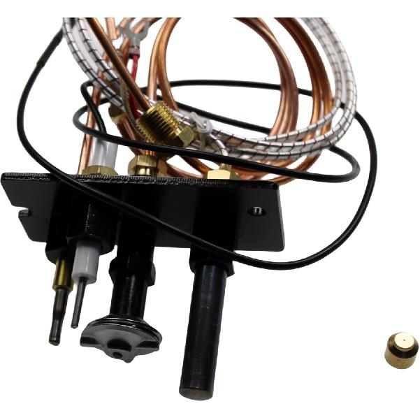 10002265 Replacement Propane Gas(LPG) 3 Way Pilot Assembly compatible with for Majestic Temco, and Vermont Castings gas stoves